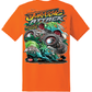 Jurassic Attack Monster truck orange shirt back adult