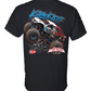 Kamikaze Monster Truck Black Shirt Back adult