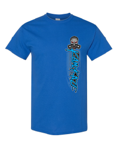 Kamikaze Monster Truck Blue Shirt Front adult