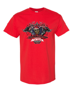 Vendetta Monster Truck Red Shirt Front adult